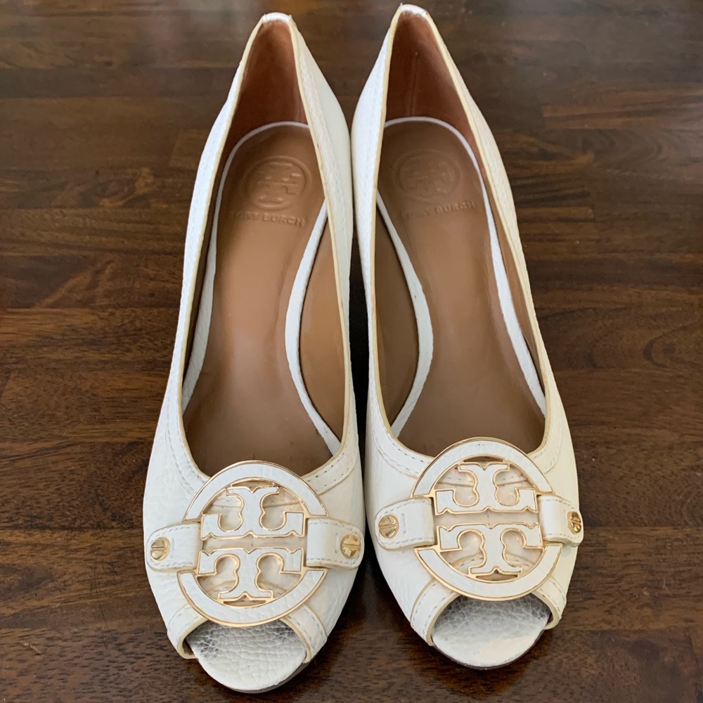 Tory Burch Lowell Peep Toe Wedge